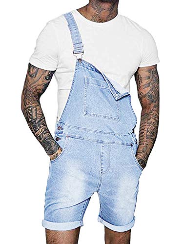 Enjoybuy Herren Latzhose Overve Knielang Strampler Walk-Latzhose Jumpsuit Relaxed Fit - - X-Groß von Enjoybuy