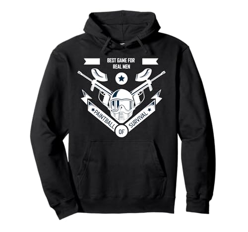 Bestes Spiel für echte Männer, Paintball des Survival-Paintballs Pullover Hoodie von Enjoying Paintball With Friends