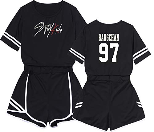Kpop Two Piece Set Top + Short Pants Set Print Summer Tracksuit Exposed Navel Shorts and Tops Bang Chan Changbin Hyunjin Han Felix Seungmin Kpop Two Piece Set Top + Short Pants Set Print Summer Tracksuit Exposed Navel Shorts and Tops Bang Chan Changbin Hyunjin Han Felix Seungmin von Enjoyyourlife