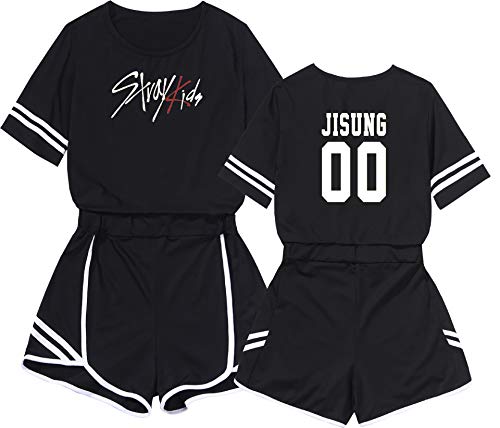 Kpop Two Piece Set Top + Short Pants Set Print Summer Tracksuit Exposed Navel Shorts and Tops Bang Chan Changbin Hyunjin Han Felix Seungmin Kpop Two Piece Set Top + Short Pants Set Print Summer Tracksuit Exposed Navel Shorts and Tops Bang Chan Changbin Hyunjin Han Felix Seungmin von Enjoyyourlife