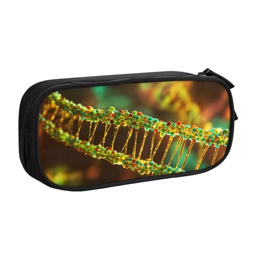 EnkzpoHen Federmäppchen mit DNA-Ketten-Fotodruck und hoher Kapazität, Reise-Federmäppchen für Büro und Zuhause, doppellagiger Reißverschluss, Schwarz , Einheitsgröße, Schulranzen-Set EnkzpoHen Federmäppchen mit DNA-Ketten-Fotodruck und hoher Kapazität, Reise-Federmäppchen für Büro und Zuhause, doppellagiger Reißverschluss, Schwarz , Einheitsgröße, Schulranzen-Set von EnkzpoHen