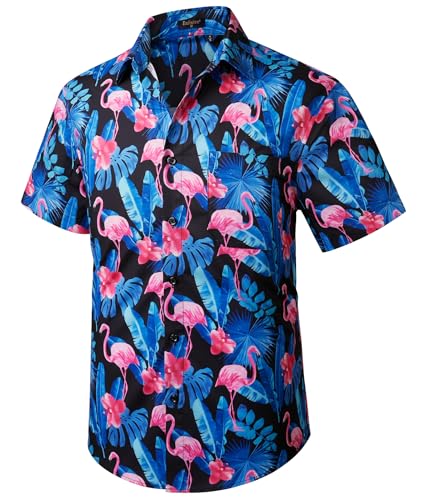 Enlision Hawaii Hemd Männer Kurzarm Hawaii Hemd Flamingo Hemd Blumen Herren für Sommer Strand Freizeithemd Hawaiihemden Rosa/Blau XXL Enlision Hawaii Hemd Männer Kurzarm Hawaii Hemd Flamingo Hemd Blumen Herren für Sommer Strand Freizeithemd Hawaiihemden Rosa/Blau XXL von Enlision