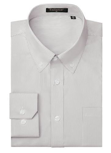 Enlision Herren Hemd Gestreift Langarm Sommer Hellgrau Freizeithemden mit Tasche Regular Fit Businesshemd Causal Oberteile Männer M Enlision Herren Hemd Gestreift Langarm Sommer Hellgrau Freizeithemden mit Tasche Regular Fit Businesshemd Causal Oberteile Männer M von Enlision