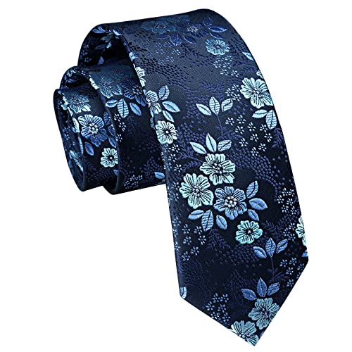 Enlision Herren Krawatte Blau Schmale Krawatte Seide Krawatten für Formelle Büro oder Hochzeit Business 6cm von Enlision