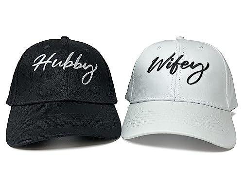 Enodtter Mr and Mrs Mützen, Captain & First Mate Mützen, Hubby und Wifey Mützen, Opa Oma Hüte, Hubby Wifey (Schwarzweiß), Einheitsgröße von Enodtter