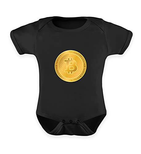 Enomis Bitcoin das Digitale Gold - Baby Body -0-6 Monate-Schwarz von Enomis