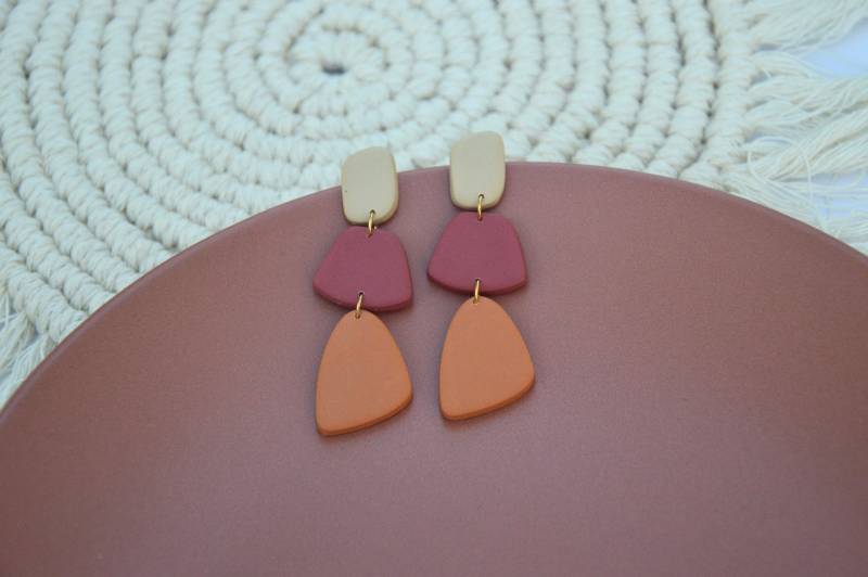 Polymer Clay Ohrringe „Farbenspiel" Polymer Clay Ohrringe „Farbenspiel" von Enoughtobe