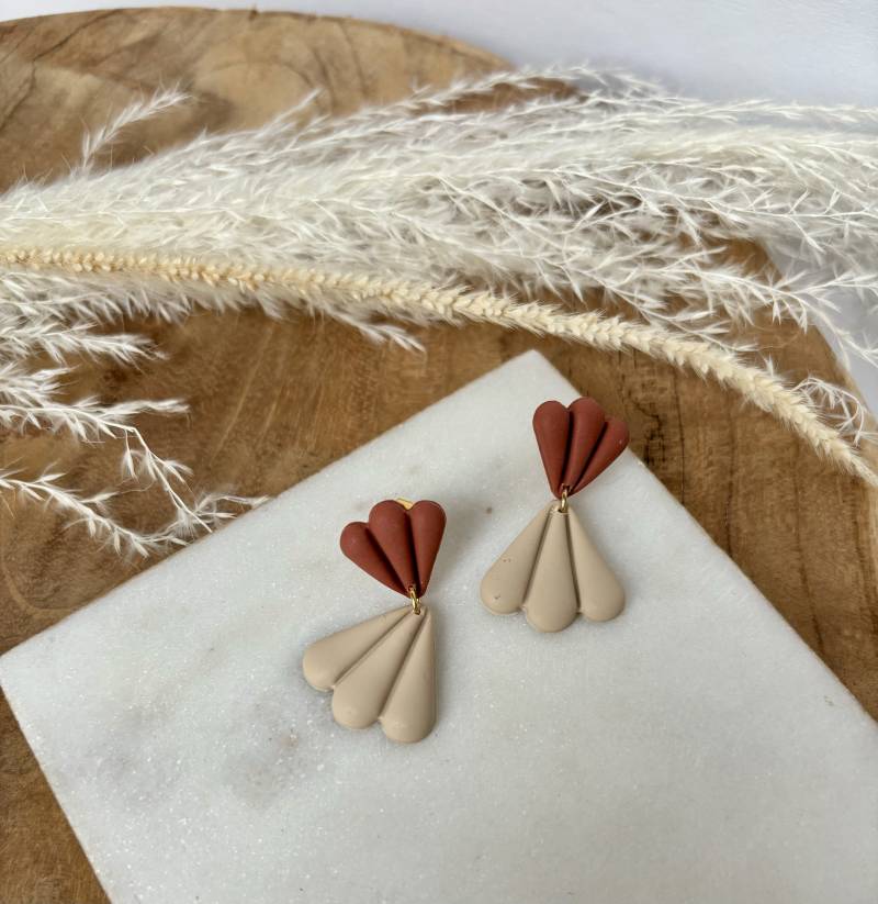 Polymer Clay Ohrringe „Sandrine" von Enoughtobe