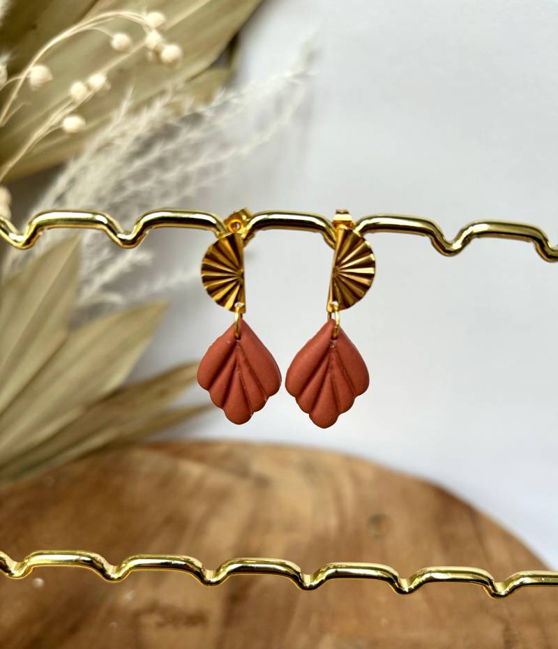 Polymer Clay Ohrringe Herbstgold Polymer Clay Ohrringe Herbstgold von Enoughtobe