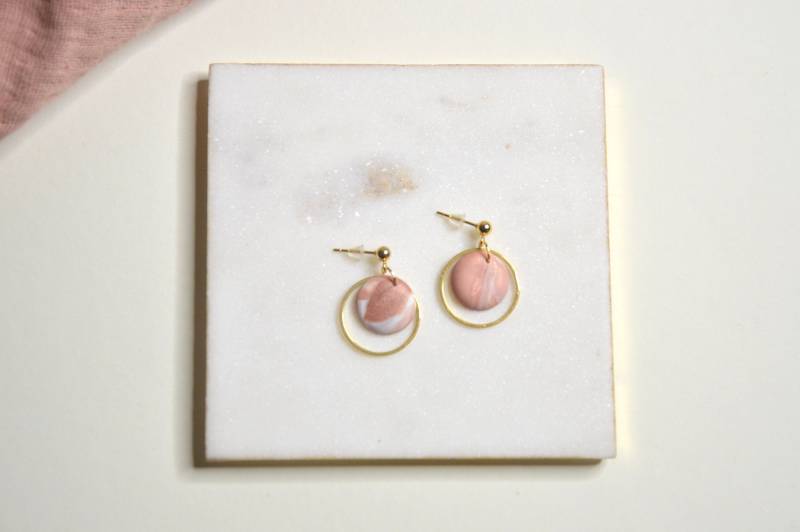 Polymerclay Ohrringe „Einheit" von Enoughtobe