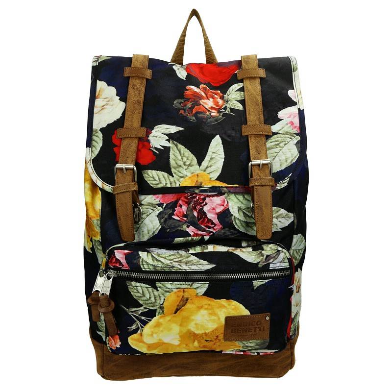ENRICO BENETTI SANTIAGO LAPTOP RUCKSACK 17"-MULTI ROSES von Enrico Benetti