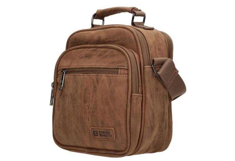 Enrico Benetti Businesstasche Fliegertasche Camel Kunstleder (Stück, 1-tlg., 1 Tasche), Reportertasche Arbeitstasche von Enrico Benetti