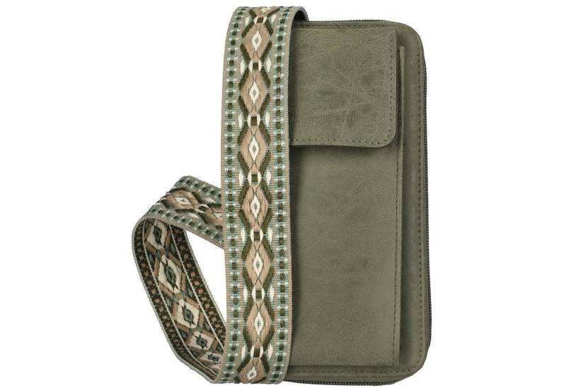 Enrico Benetti Handytasche Kleine Umhängetasche Damen - mit Geldbörse (2in1 Crossbody Tasche, 1-tlg., zum umhängen), kompatibel mit Apple iPhone 13, 14, 15, 16 Pro, Pro Max, Plus von Enrico Benetti