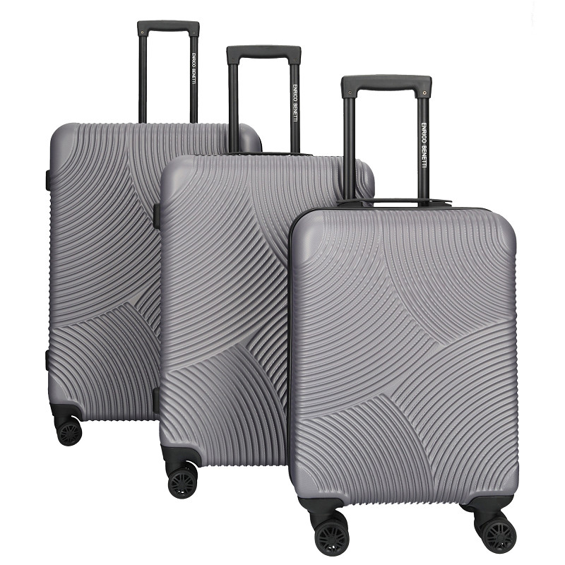 Enrico Benetti Louisville kofferset driedelig-Grey von Enrico Benetti