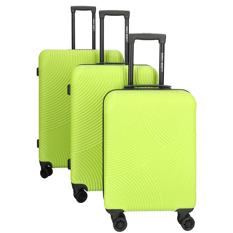 Enrico Benetti Louisville kofferset driedelig-Lime green von Enrico Benetti