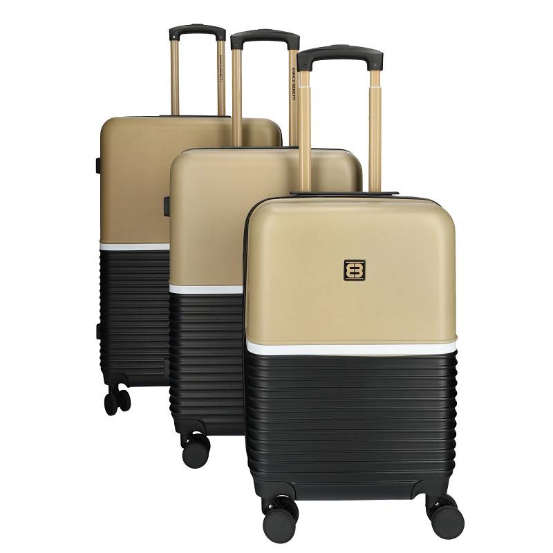 Enrico Benetti Princetown Kofferset 3 teilig-Black-Camel von Enrico Benetti