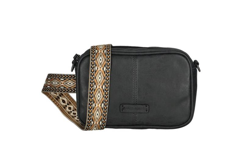 Enrico Benetti Schultertasche Hipbag Damen kleine Umhängetasche Bauchtasche Bodybag (mit breitem Schultergurt, in trendigem Muster), Handtasche aus Lederimitat von Enrico Benetti