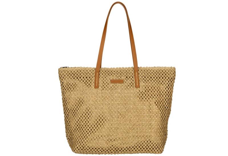 Enrico Benetti Strandtasche Badetasche mit Reißverschluss Damen Herren (Shopper, groß), in schöner Bastoptik von Enrico Benetti