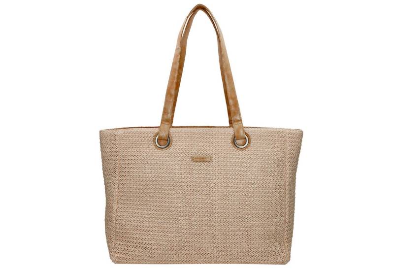 Enrico Benetti Strandtasche Badetasche mit Reißverschluss Damen Herren (Shopper, groß), in schöner Bastoptik von Enrico Benetti