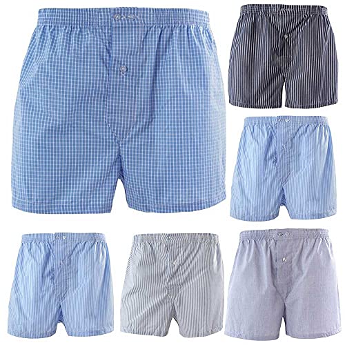Enrico Coveri (6 Stück) Herren-Boxershorts aus gemustertem Stoff, Mehrfarbig, L von Enrico Coveri