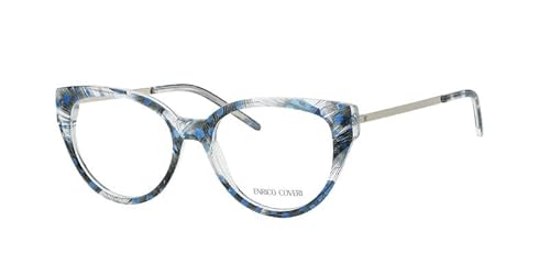 Enrico Coveri EC584 Damen-Brille, runder Rahmen, bl von Enrico Coveri