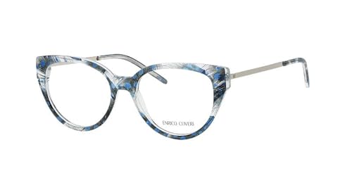 Enrico Coveri EC584 Damen-Brille, runder Rahmen, bl von Enrico Coveri
