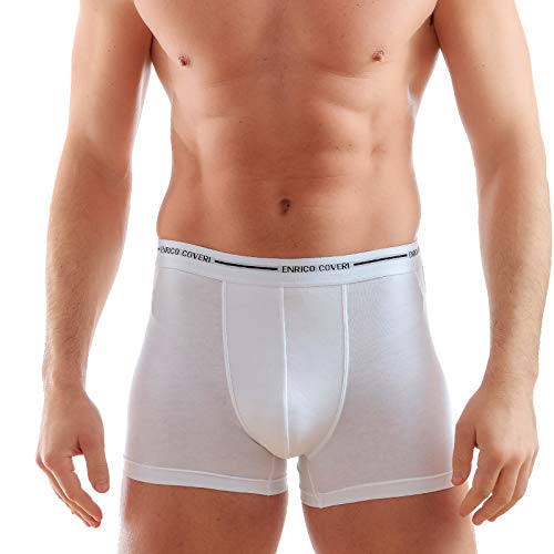 Enrico Coveri Herren-Boxershorts Super Angebot 3 und 6 Stück Boxershorts Herren elastisch außen, Weiß, XL von Enrico Coveri