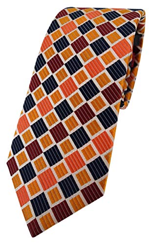 Enrico Sarto hochwertige Designer Seidenkrawatte in orange gold kupfer schwarz grau karomuster Enrico Sarto hochwertige Designer Seidenkrawatte in orange gold kupfer schwarz grau karomuster von Enrico Sarto