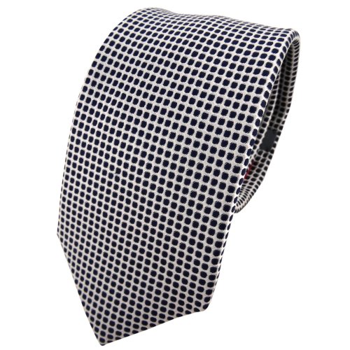 Enrico Sarto hochwertige Seidenkrawatte in blau dunkelblau silber gemustert von Enrico Sarto