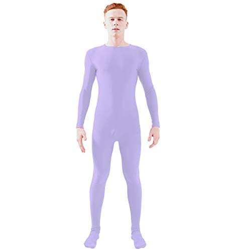 Ensnovo Einteiliger Ganzkörperanzug aus Spandex für Erwachsene, Helles Violett, Large Ensnovo Einteiliger Ganzkörperanzug aus Spandex für Erwachsene, Helles Violett, Large von Ensnovo