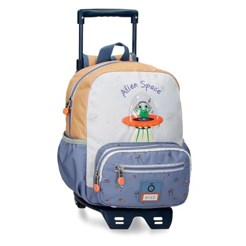 Enso Alien Space Wanderrucksack, Beige, 23 x 28 x 10 cm, Polyester von Enso