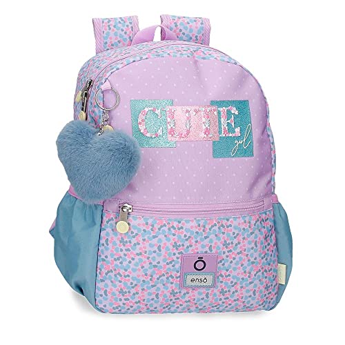 Enso Süßes Mädchen Vorschulrucksack Anpassbar an Lila Trolley 25x32x12 cm Polyester 9,6L von Enso