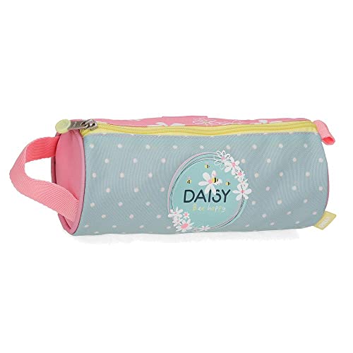 Enso Daisy Federmäppchen, rund, Rosa, 23 x 9 x 9 cm, Polyester, Rosa, Rundes Etui von Enso