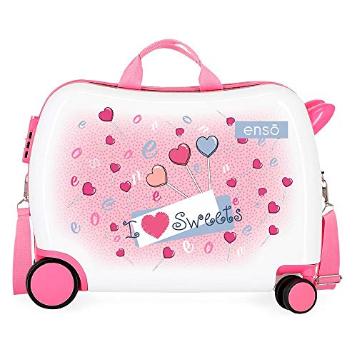 Enso Fantasy Kinder-Koffer Mehrfarbig 50x38x20 cms Hartschalen ABS Kombinationsschloss 34L 2,1Kgs 4 Räder Handgepäck von Enso