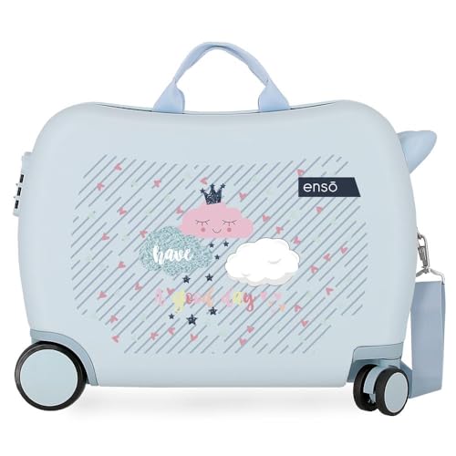 Enso Good Day Kinder-Koffer Mehrfarbig 50x39x20 cms Hartschalen ABS Kombinationsschloss 34L 2,1Kgs 4 Räder Handgepäck von Enso