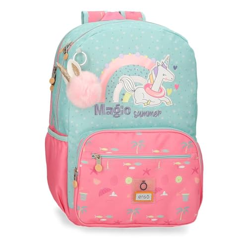 Enso Magic Summer Schulrucksack, anpassbar an Kinderwagen, Mehrfarbig, 32 x 42 x 15 cm, Polyester, 20,16 l, bunt, Schulrucksack, anpassbar an Trolley von Enso