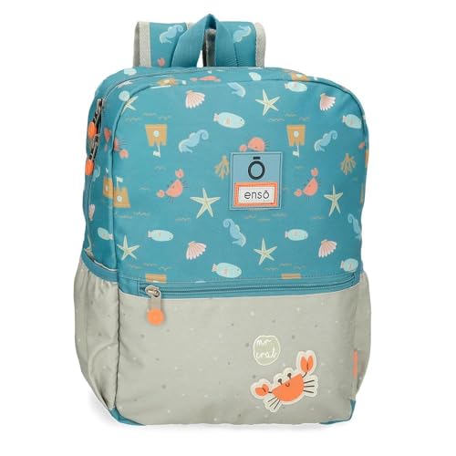 Enso Mr Crab Rucksack, Blau, 25 x 32 x 12 cm, Polyester von Joumma Bags, blau, Wanderrucksack von Enso