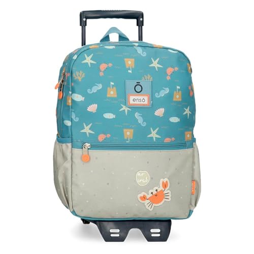 Enso Mr Crab Rucksack, Blau, 25 x 32 x 12 cm, Polyester von Joumma Bags, blau, Wanderrucksack von Enso