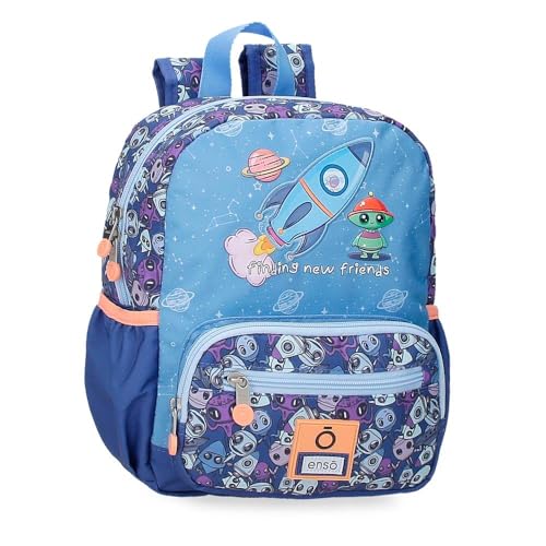 Enso New Friends Wanderrucksack, Blau, 23 x 28 x 10 cm, Polyester von Enso