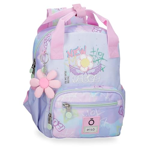 Enso New Vibes Wanderrucksack, Rosa, 23 x 28 x 10 cm, Polyester von Enso
