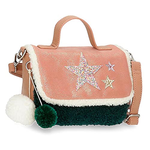 Enso Shine Stars Umhängetasche mit Klappe, Rosa, 17,5 x 13 x 8 cm, Kunstleder von Enso