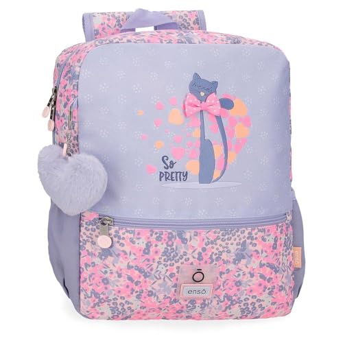 Enso So Pretty Vorschulrucksack, anpassbar an Trolley, Mehrfarbig, 27 x 33,5 x 11 cm, Polyester, bunt, 25x32x12 cms, Wanderrucksack von Enso