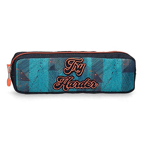 Enso Try Harder Federmäppchen Blau 22 x 7 x 3 cm Polyester von Enso