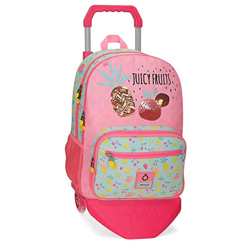 Enso Juicy Fruits Doppelfach-Rucksack mit Trolley Mehrfarbig 32x44x13 cms Polyester 23.94L von Enso