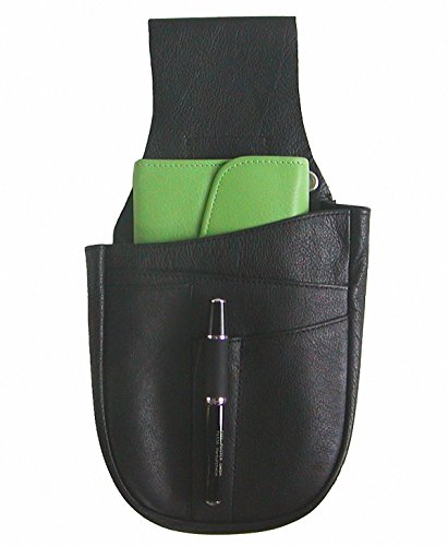 Ensuite Leder Kellnerbörsen Holster schwarz, Kellnertasche, 5 Fächer für Stifte, Börse, Schreibblock, Öse, 14x29 cm von Ensuite