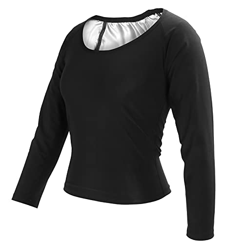 Sweat Body Shape Shirt, maschinengewaschenes Polyurethan Damen Abnehmen Sauna Shirt für Zuhause für Outdoor(4XL/5XL) von Entatial