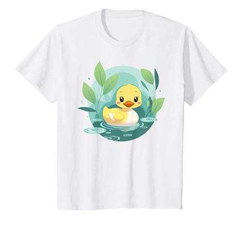 Kinder t Shirt Ente Blätter Wasser niedliches Design T-Shirt Kinder t Shirt Ente Blätter Wasser niedliches Design T-Shirt von Ente Wasser Kids Giuraf