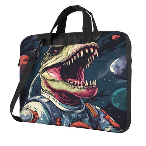 Entemne Laptoptasche mit Dinosaurier-Planetenmuster, für Damen und Herren, leicht, wasserabweisend, für Computer, Tablet, Schultertasche, Aktentasche, multi, 13 inch von Entemne