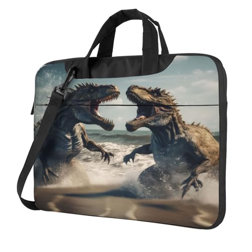 Entemne Laptoptasche mit Tiermotiv, Dinosaurier, Meer, für Damen und Herren, leicht, wasserabweisend, für Computer, Tablet, Schultertasche, Aktentasche, multi, 15.6 inch von Entemne