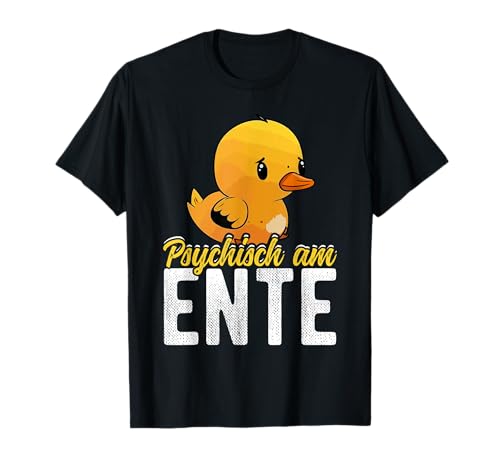 Enten Wortspiel Bekleidung Psychisch Am Enten Wortspiel T-Shirt für Erwachsene, Kinder, Wortspiel-Fans, Schwarz, S von Enten Wortspiel Bekleidung